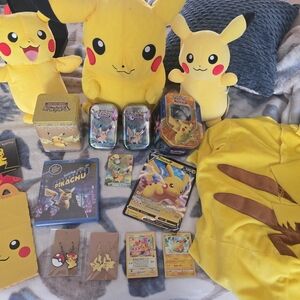 Pikachu Plush and Collectibles Set